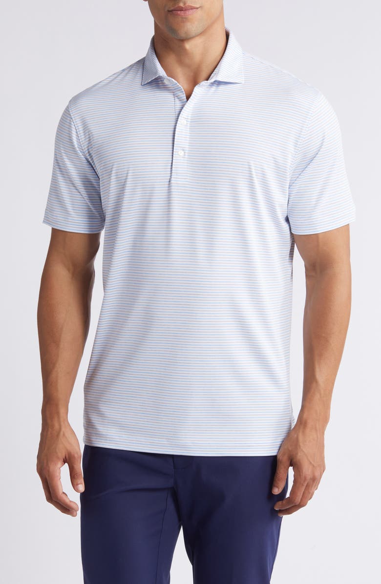 johnnie-O Vik Stripe PREP-FORMANCE Polo, Main, color, Seal