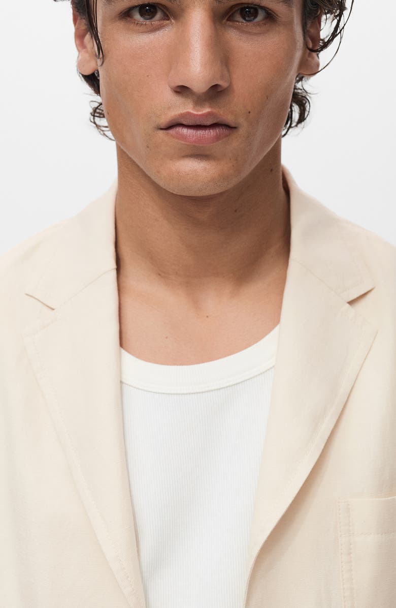 MANGO Suit Jacket, Alternate, color, Ecru