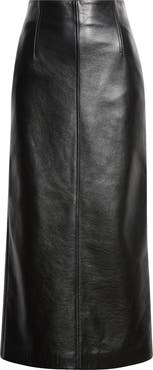 TOTEME Straight Leather Skirt