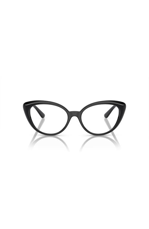 Versace 53mm Oval Optical Glasses In Black