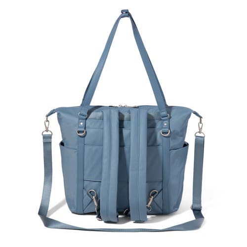 Baggallini Nolita Small Convertible Backpack In Cornflower Twill