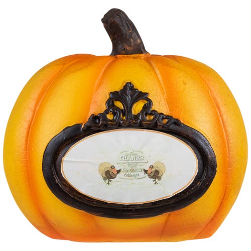 Northlight "thanks, Today, Tomorrow, Always" Fall Harvest Pumpkin Decorations In Yellow