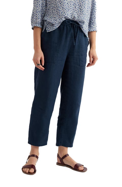 Sholl Drawstring Tapered Organic Cotton Twill Pants (Regular & Petite)1140121111280266114011931140124811401209
