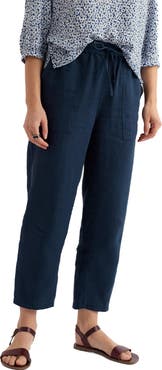 Seasalt Cornwall Sholl Drawstring Tapered Organic Cotton Twill Pants