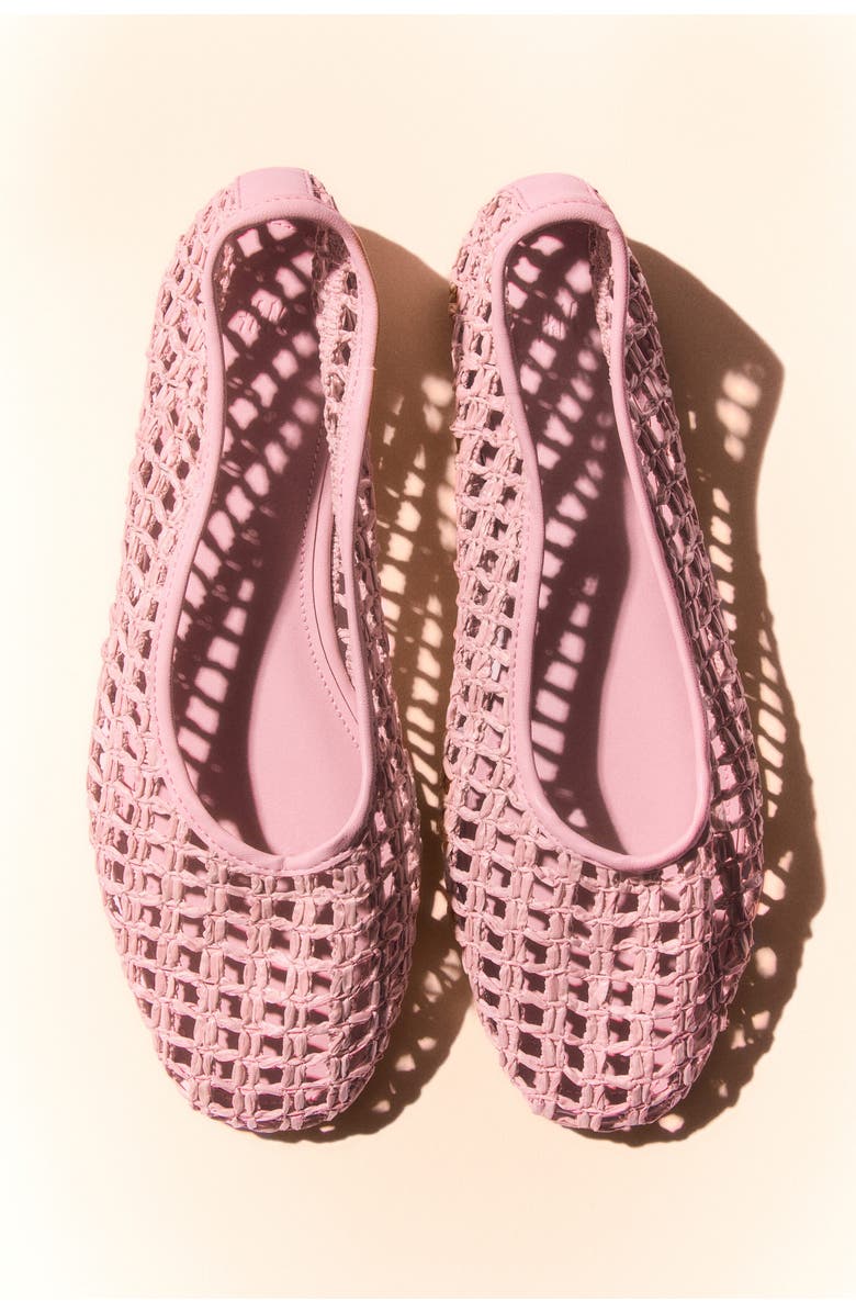 H&M Straw Ballet Flats, Alternate, color, Light Beige