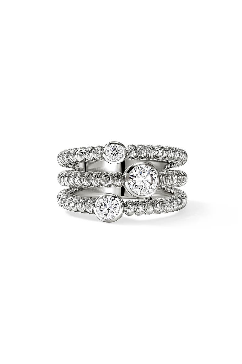 JH Lovestruck Sterling Silver Lab Grown Diamond Ring, Main, color, SILVER