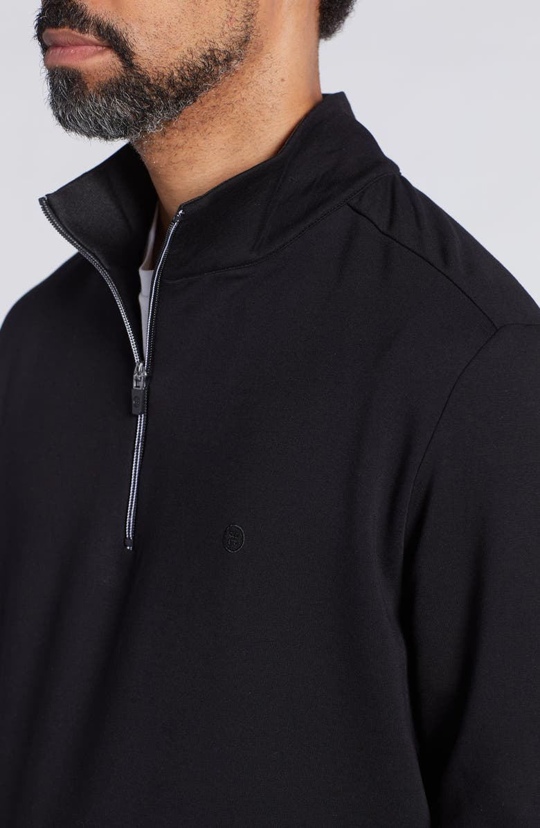 PINO BY PINOPORTE Mario Quarter Zip Sweatshirt, Alternate, color, Black