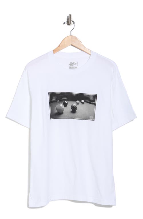 Vans Pool Table Cotton Graphic T-shirt In White