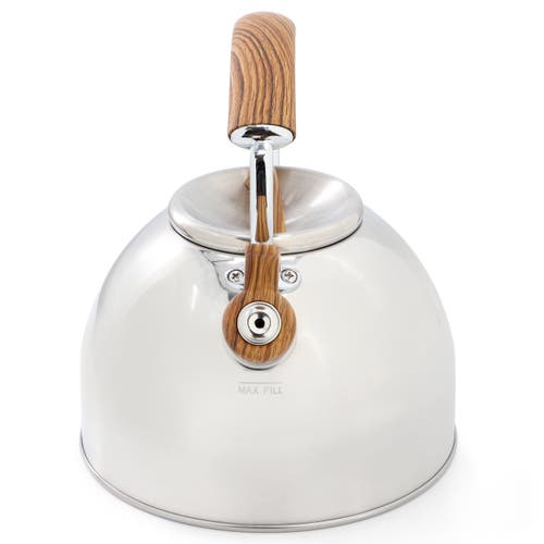 Mr Coffee Mr. Coffee Fremont 2 Quart Mirror Polish Stainless Steel Whistling Tea Kettle In Silver