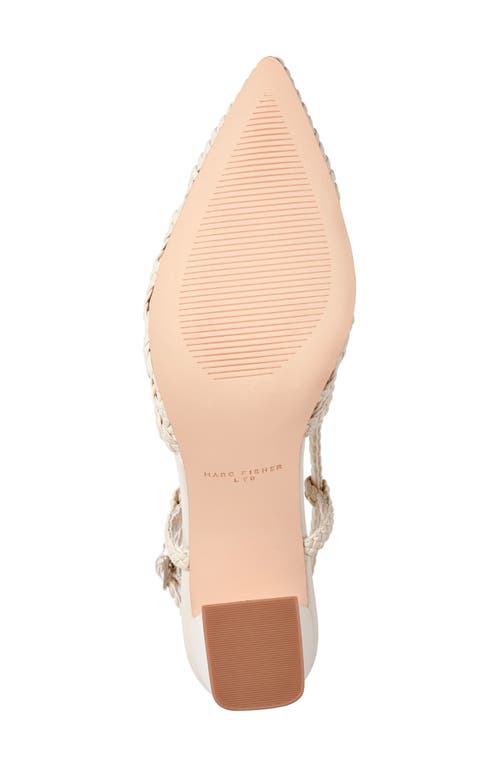 Marc Fisher Ltd Zaiden Slingback Pointed Toe Pump In White