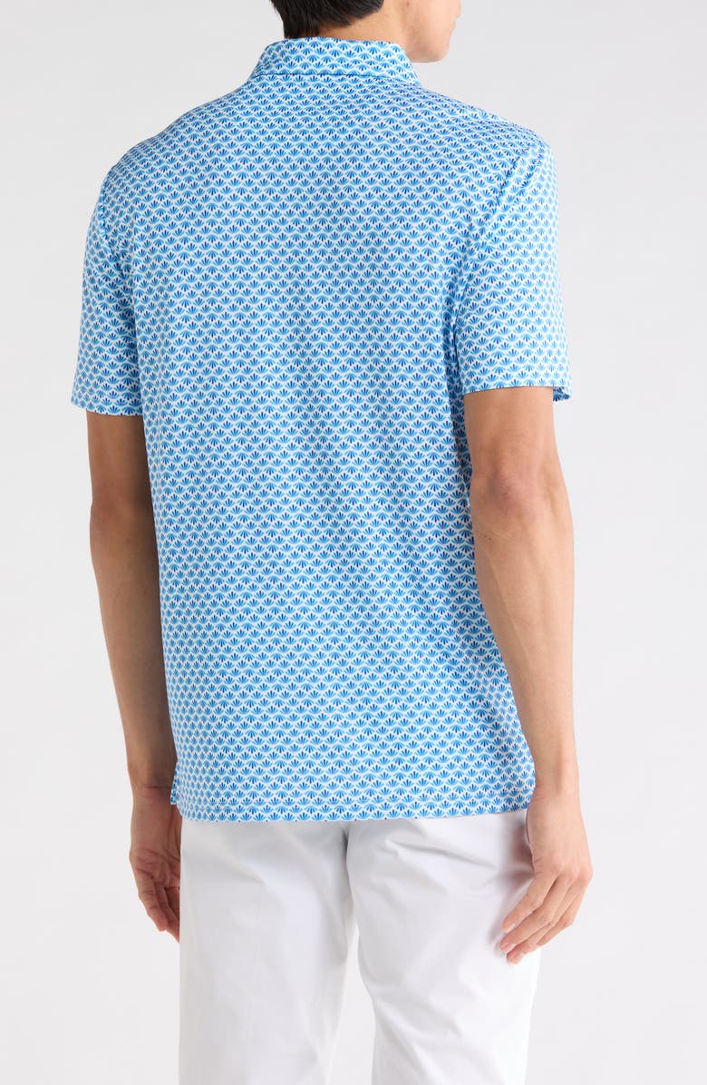 Original Penguin Retro Geometric Print Performance Polo, Alternate, color, Surf The Web