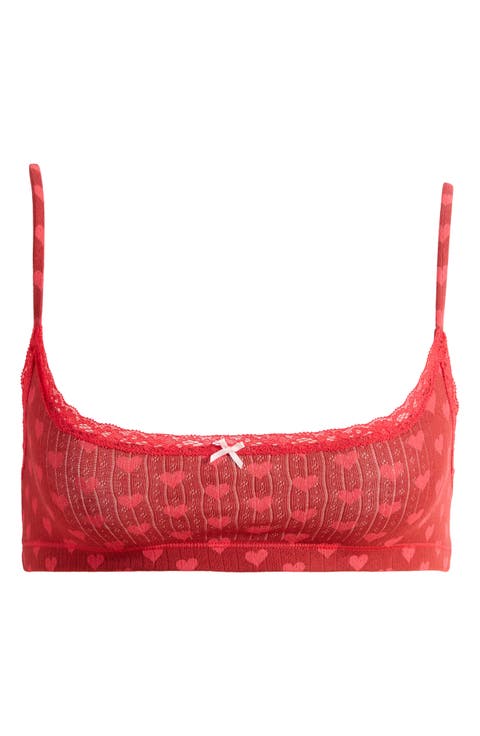 Lightweight Stretch Cotton Pointelle Bralette (Regular & Plus)