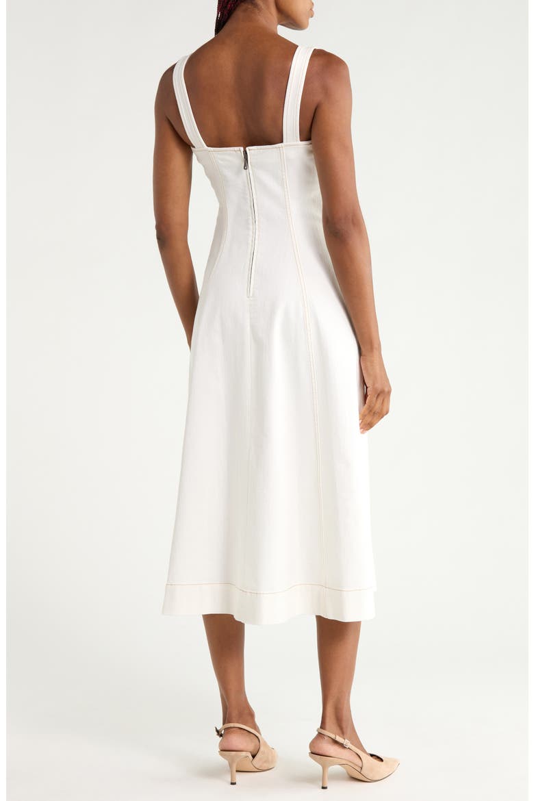 Cora Denim Midi Dress, Alternate, color, EGGSHELL WASH