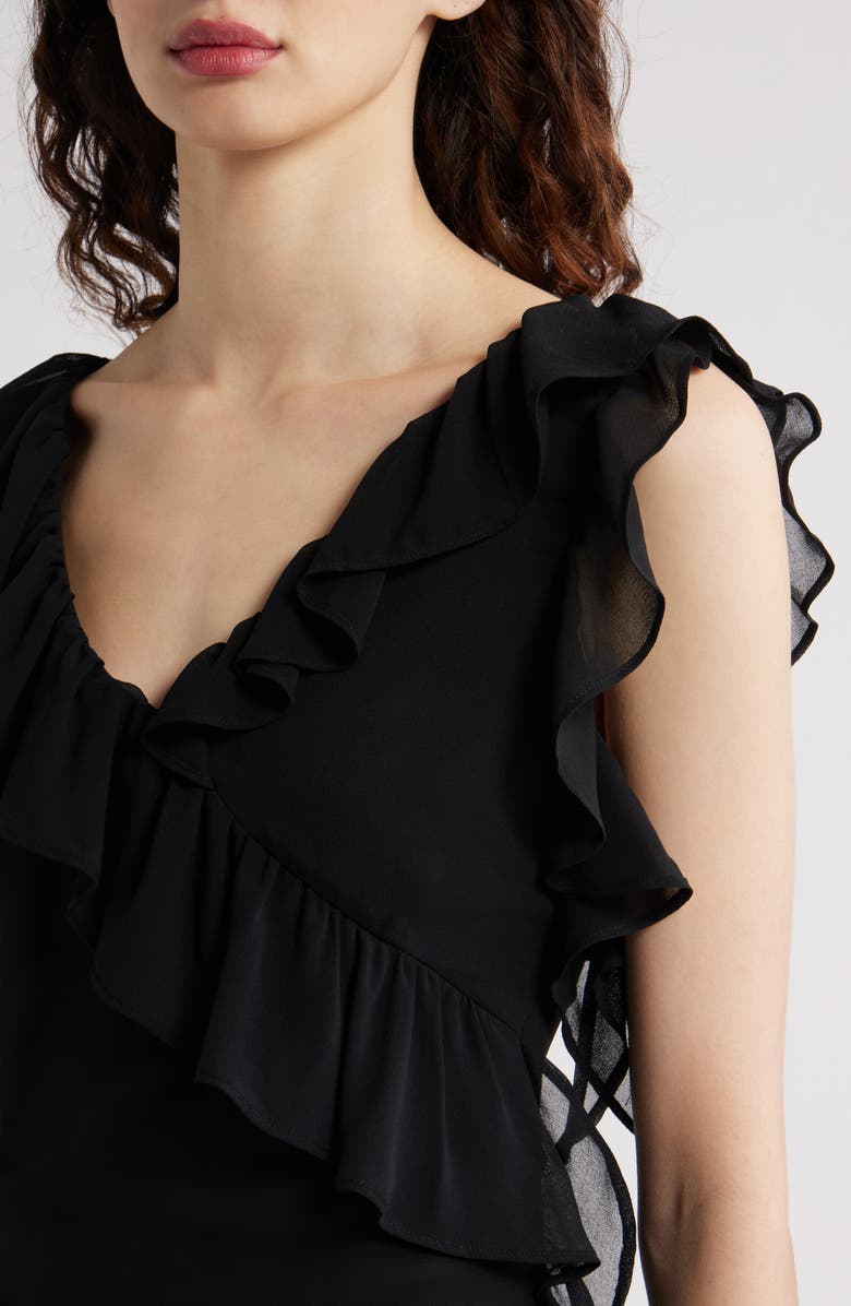 Chelsea28 Cap Sleeve Cascading Ruffle Gown, Alternate, color, 