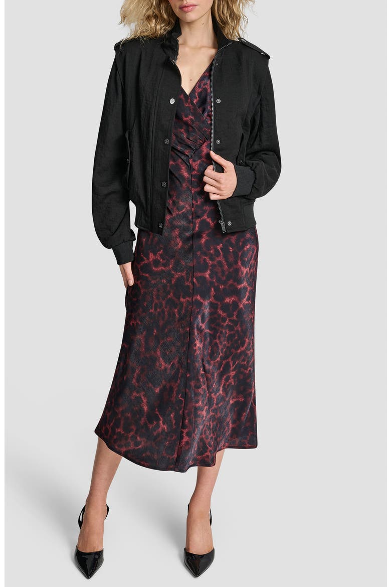 Twill Bomber Jacket, Alternate, color, BLACK