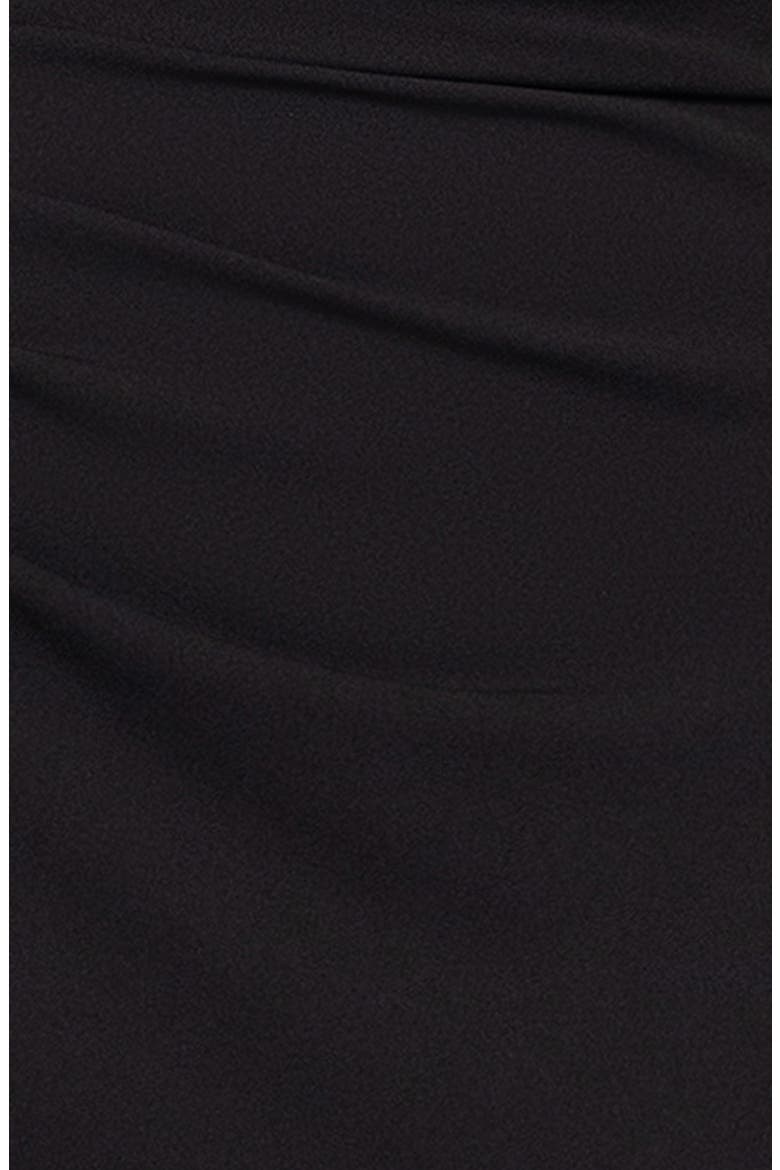 Halter Neck Scuba Crepe Sheath Gown, Alternate, color, BLACK