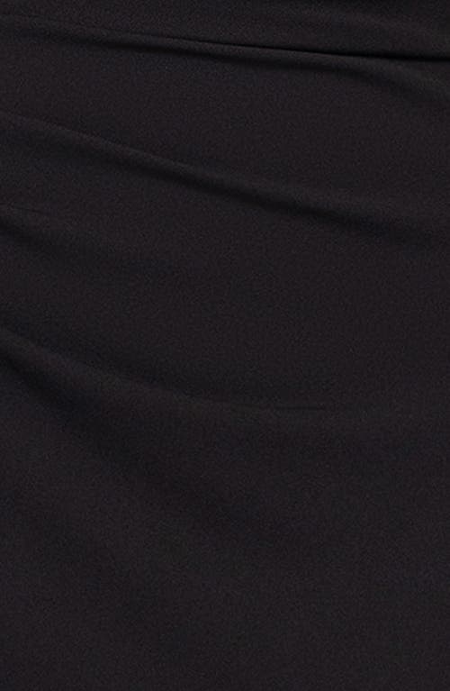 Xscape Evenings Halter Neck Scuba Crepe Sheath Gown In Black