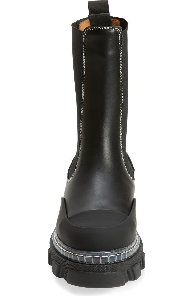 Ganni Cleated Mid Chelsea Boot, Alternate, color,