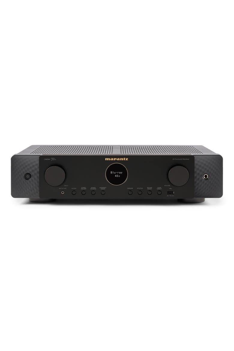 Cinema 70s Slimline 7.2 Channel 8K Home Theater Receiver with Dolby Atmos, DTSX, and HEOS Built-In, Alternate, color, Black