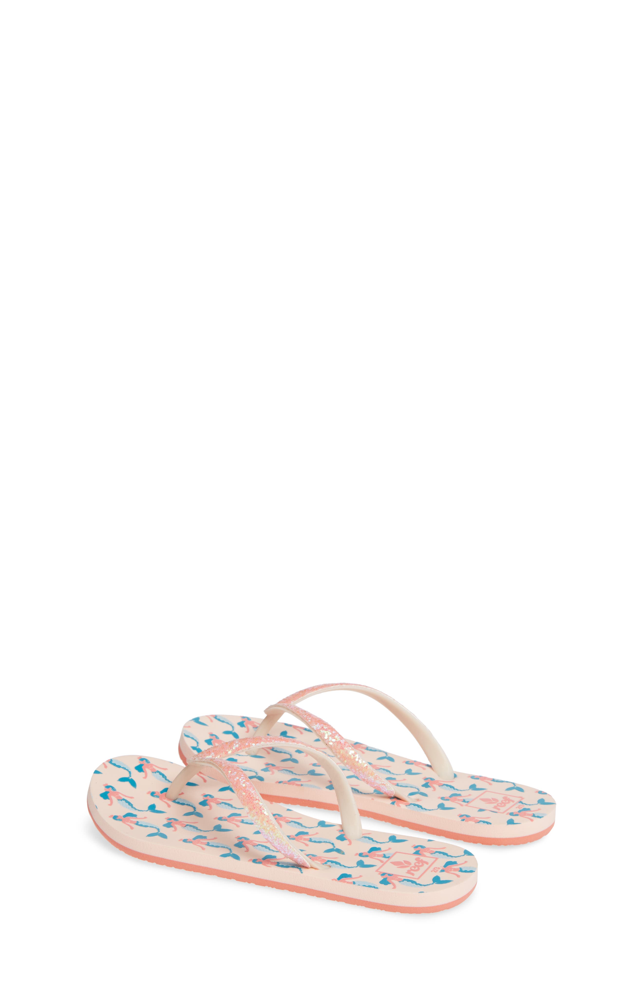 Little Stargazer Print Flip Flop, Alternate, color, PINK MERMAID