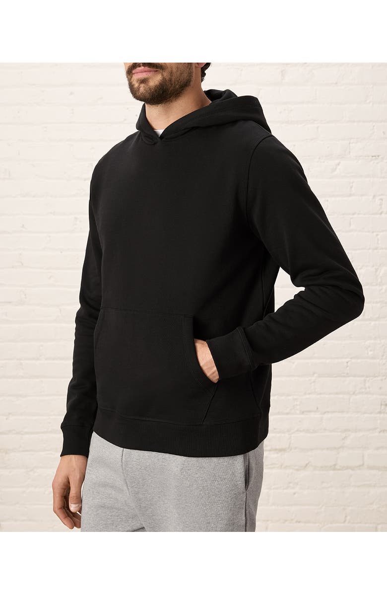 Pact Organic Cotton Cloud Brushed Fleece Pullover Hoodie, Alternate, color, Black