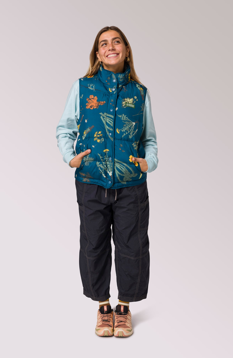 Forest Forager Cropped Puffer Vest