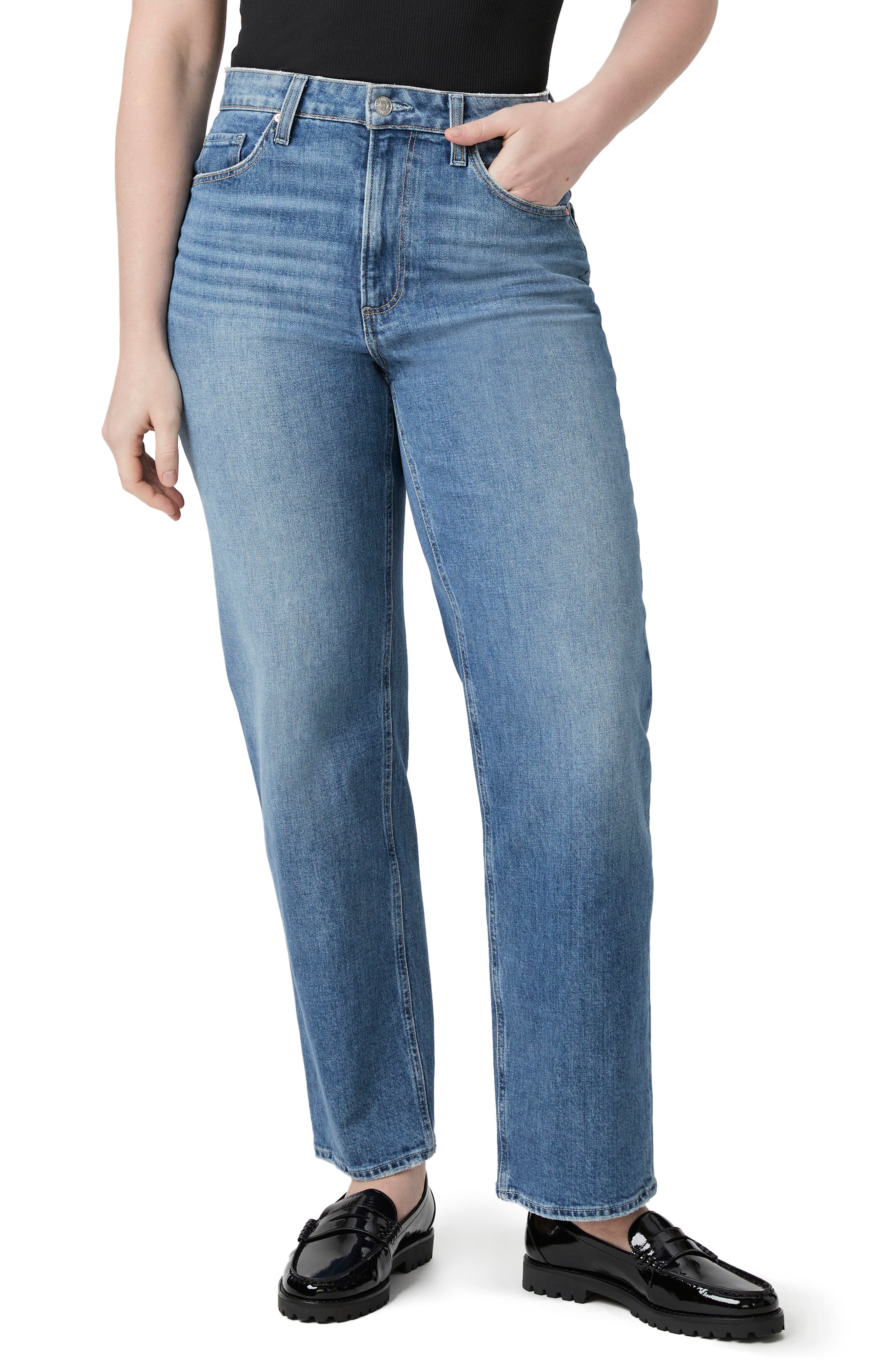 PAIGE Heartthrob Curvy High Waist Straight Leg Jeans