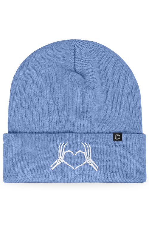 Dalix Heart Of Bones Beanie In Periwinkle