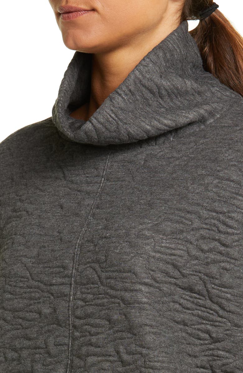Zella Carey Quilted Funnel Neck Pullover, Alternate, color,