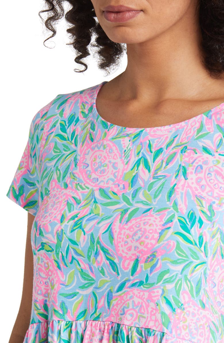 Lilly Pulitzer<sup>®</sup> Geanna Tiered Short Sleeve Cotton Dress, Alternate, color,
