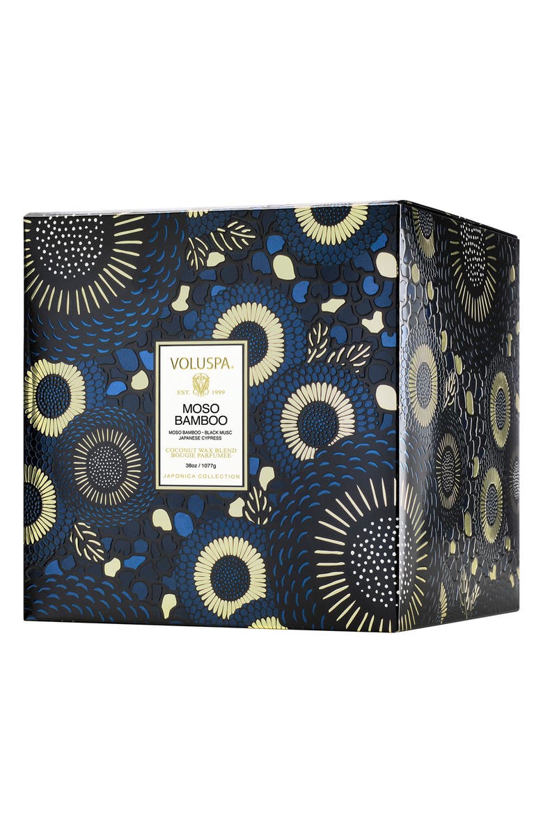 Voluspa Moso Bamboo Three-Wick Hearth Candle, Alternate, color, 