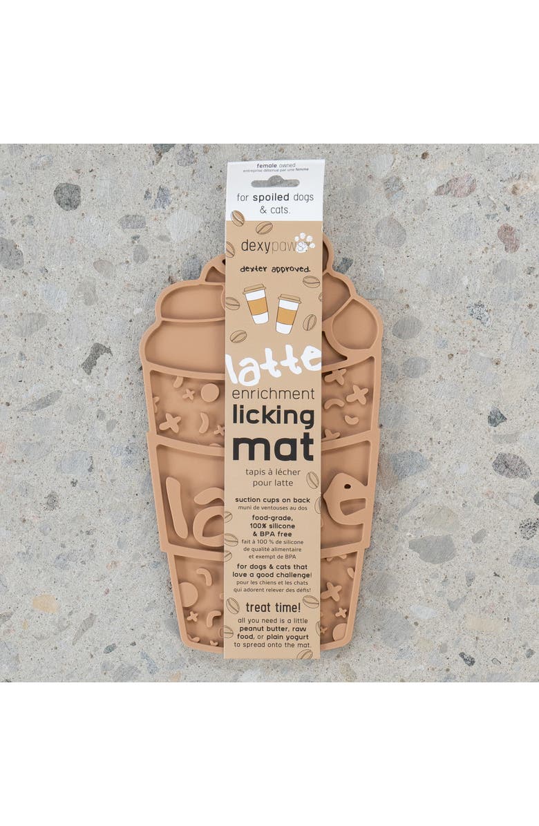 Dexypaws Enrichment Lick Mat, Alternate, color, Brown
