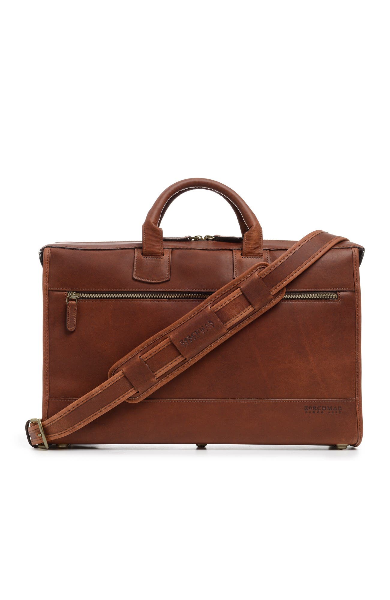 Sawyer Slim Leather Briefcase, Main, color, Espresso