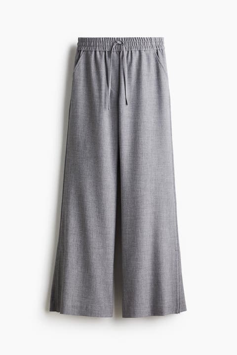 Flared Drawstring Trousers