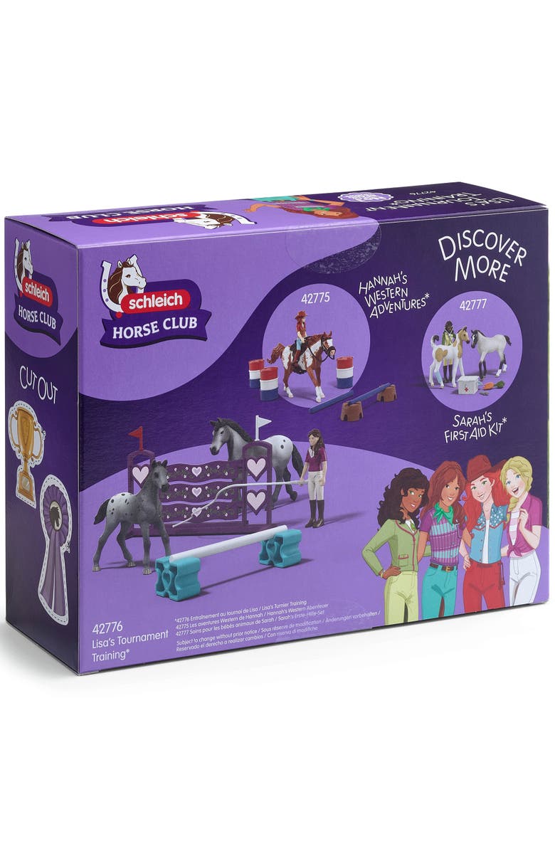 Schleich Horse Club, Lisa's Tournament Training, 7 Piece Playset, Posable Rider, 4+, Alternate, color, Multicolored