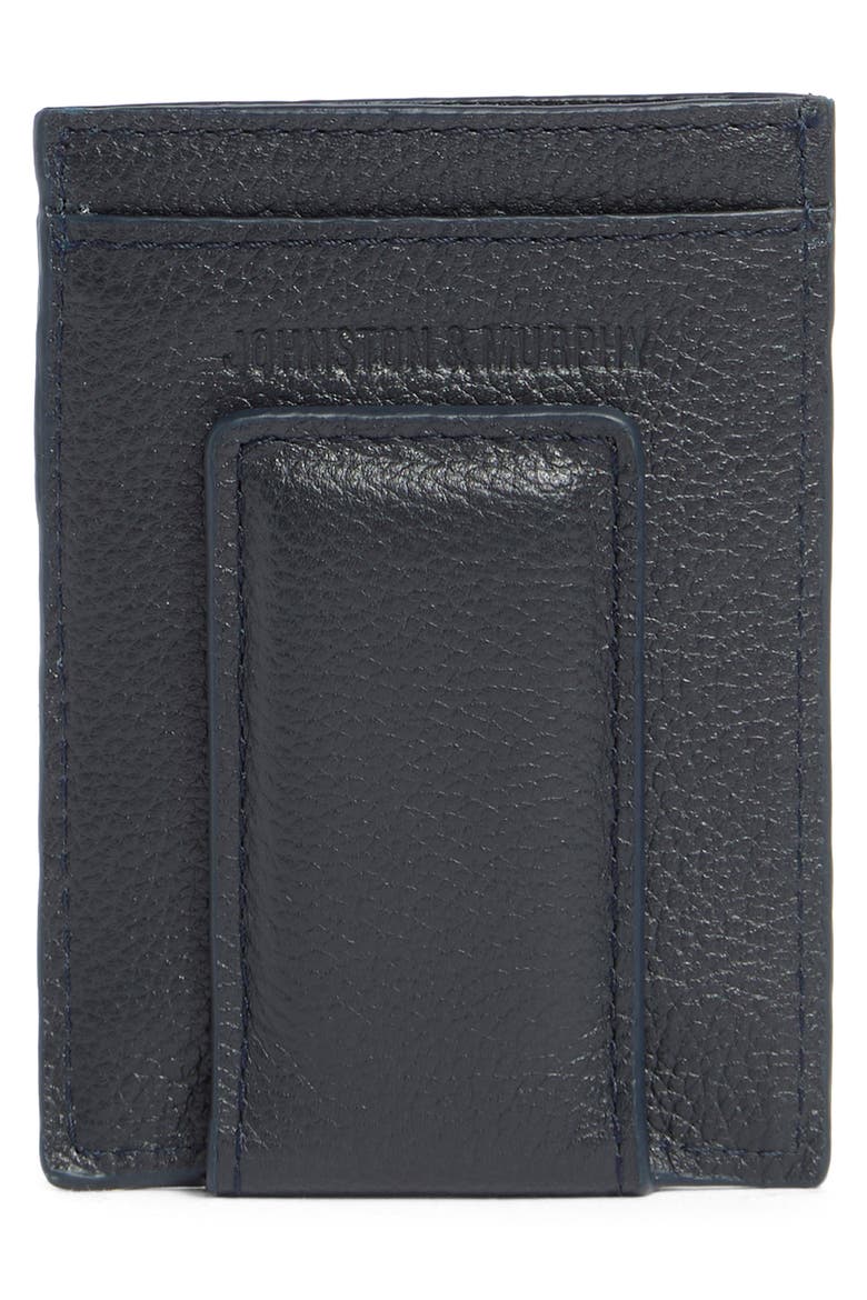 Pebbled Leather Cardholder Wallet, Alternate, color, NAVY
