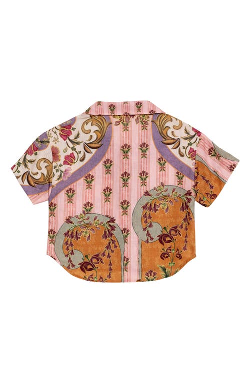 Agua Bendita Kids' Clarabelle Button-up Shirt In Brown