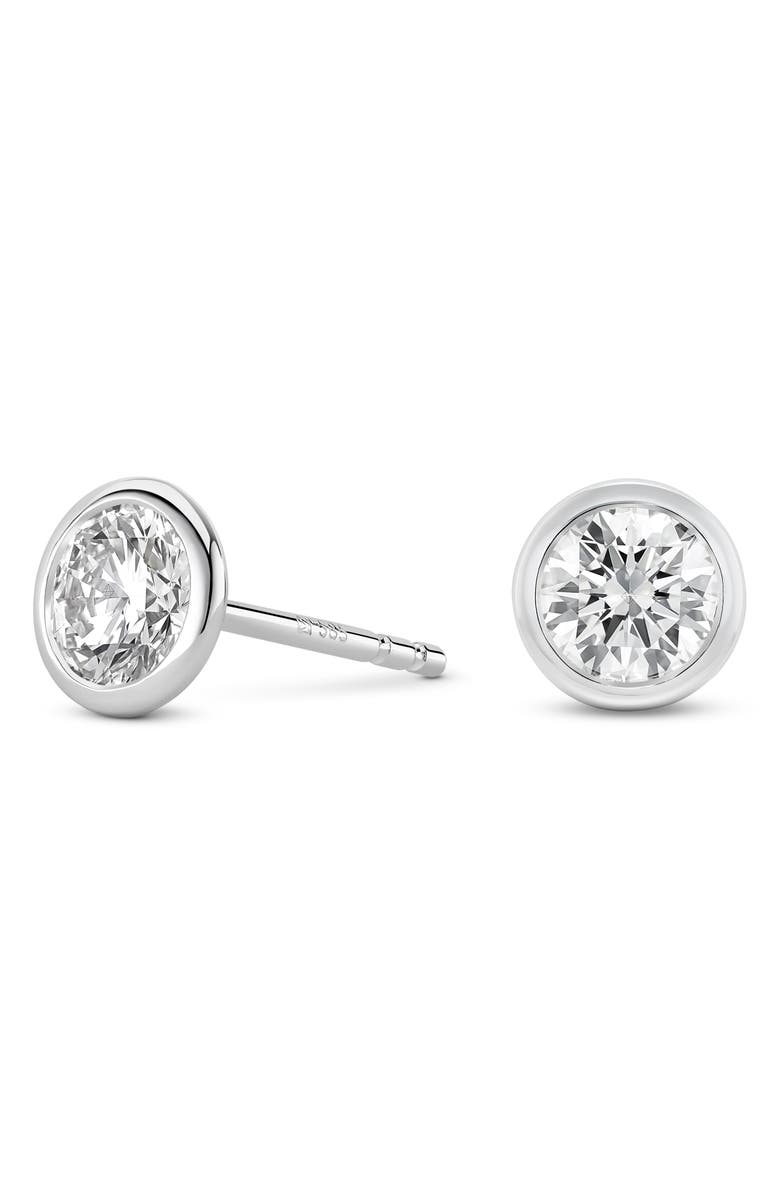 LIGHTBOX 1-Carat Lab Grown Diamond Bezel Stud Earrings, Alternate, color,