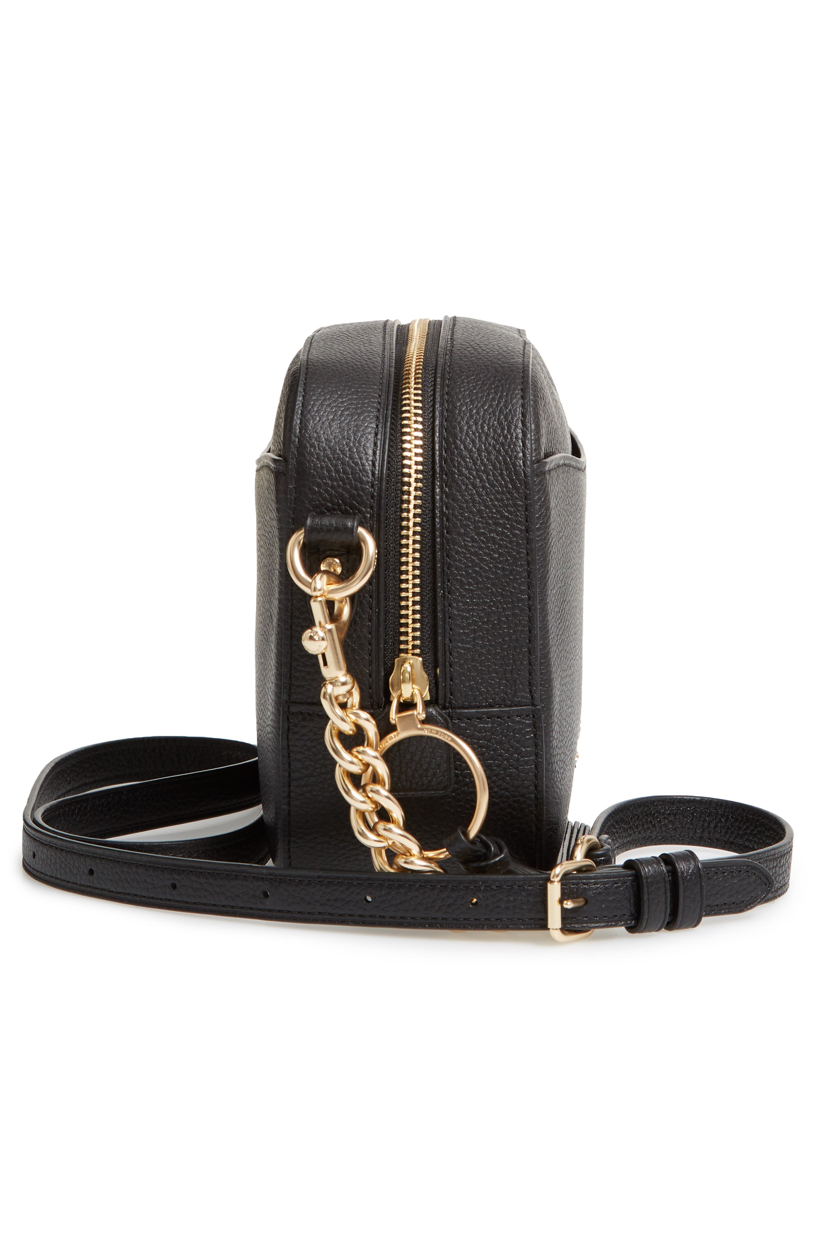 COACH Pebbled Leather Camera Bag, Alternate, color, 