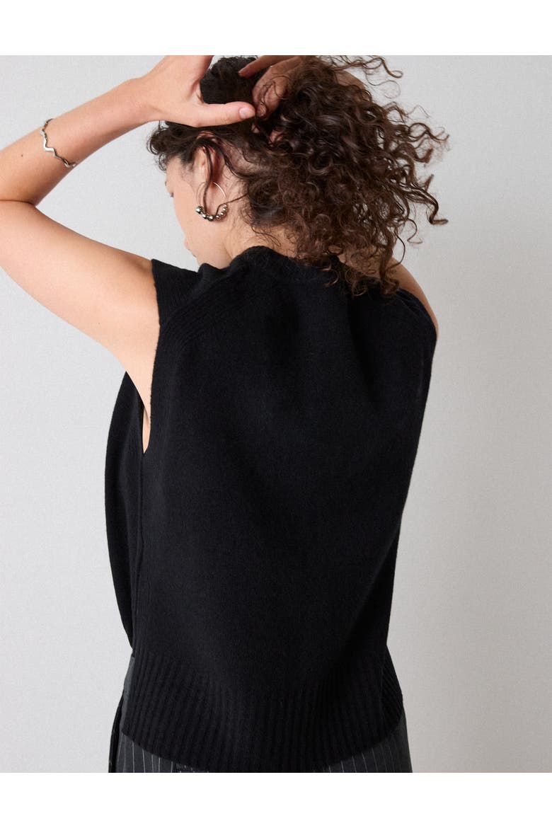 Wool Sleeveless Tank, Alternate, color, Black