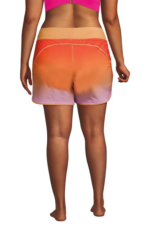 Lands' End 5" Board Shorts In Orange Sunset Ombre