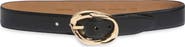 Nordstrom Cora Oval Buckle Leather Belt