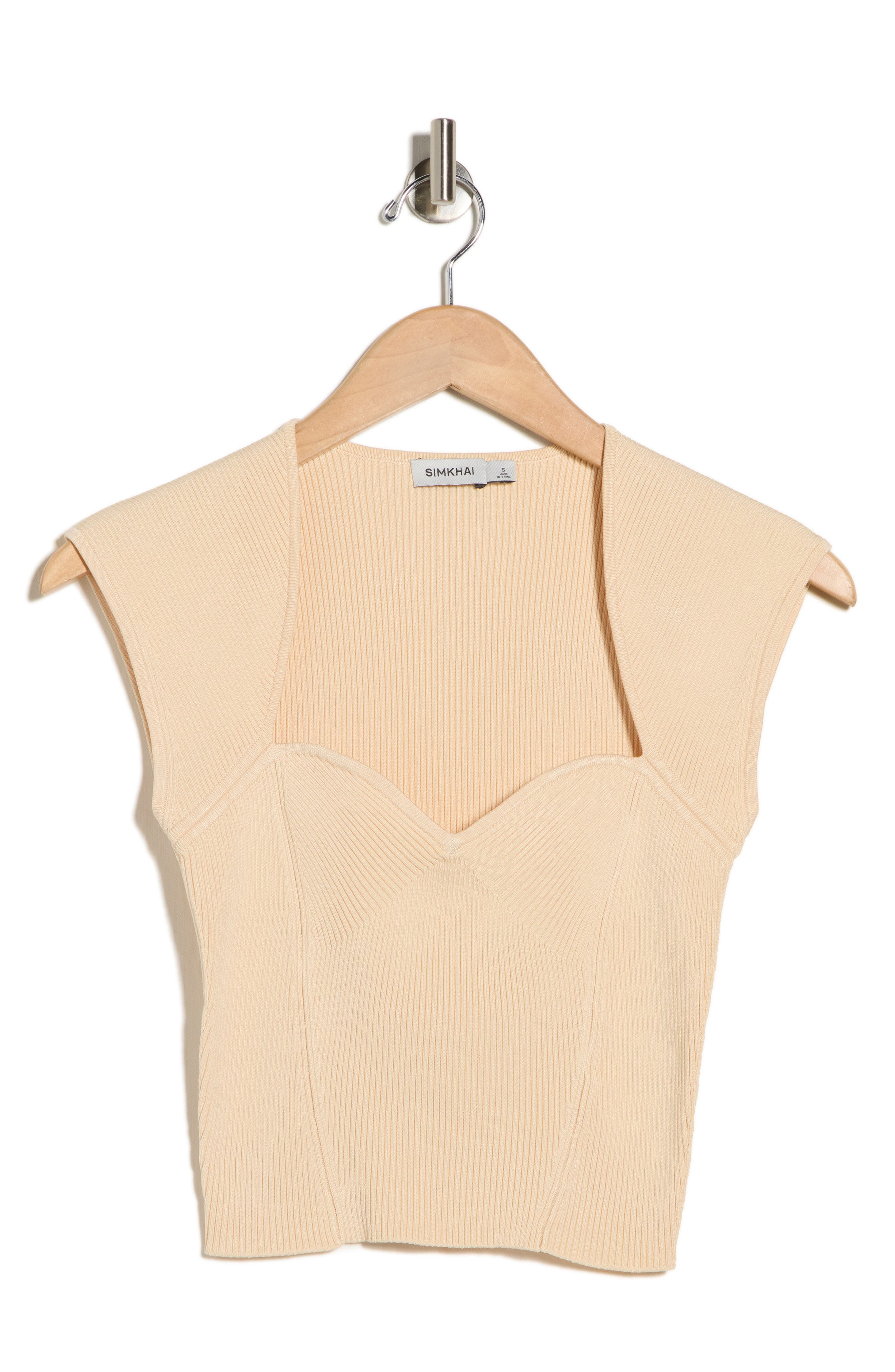 Simkhai Abia Ribbed Crop Top