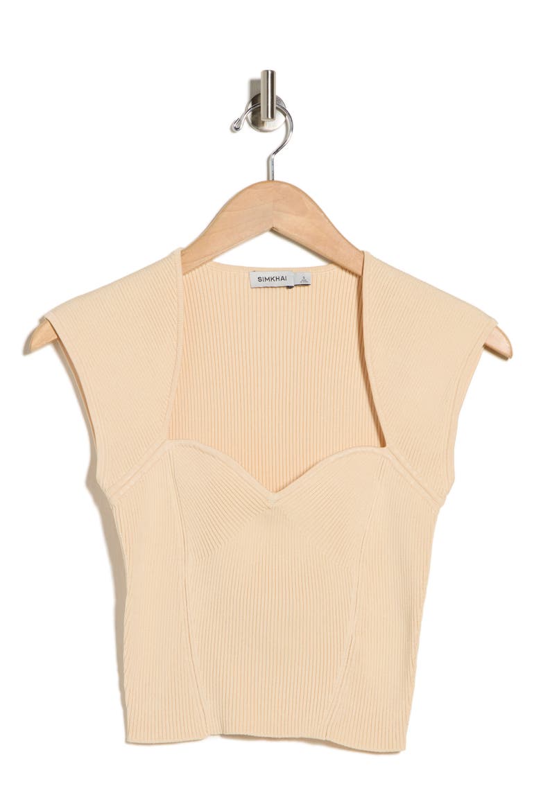 Abia Ribbed Crop Top, Alternate, color, ALMOND