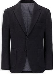 Victor Emmanuel Modern Fit Textured Knit Cotton Blend Sport Coat