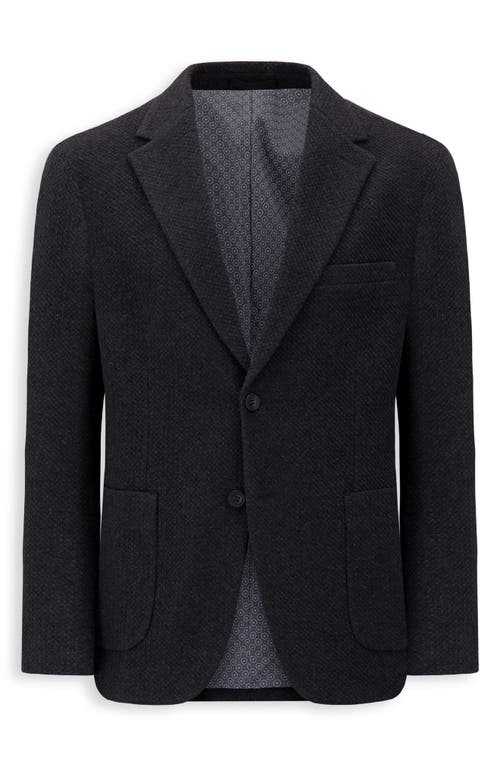 Victor Emmanuel Modern Fit Textured Knit Cotton Blend Sport Coat In Black