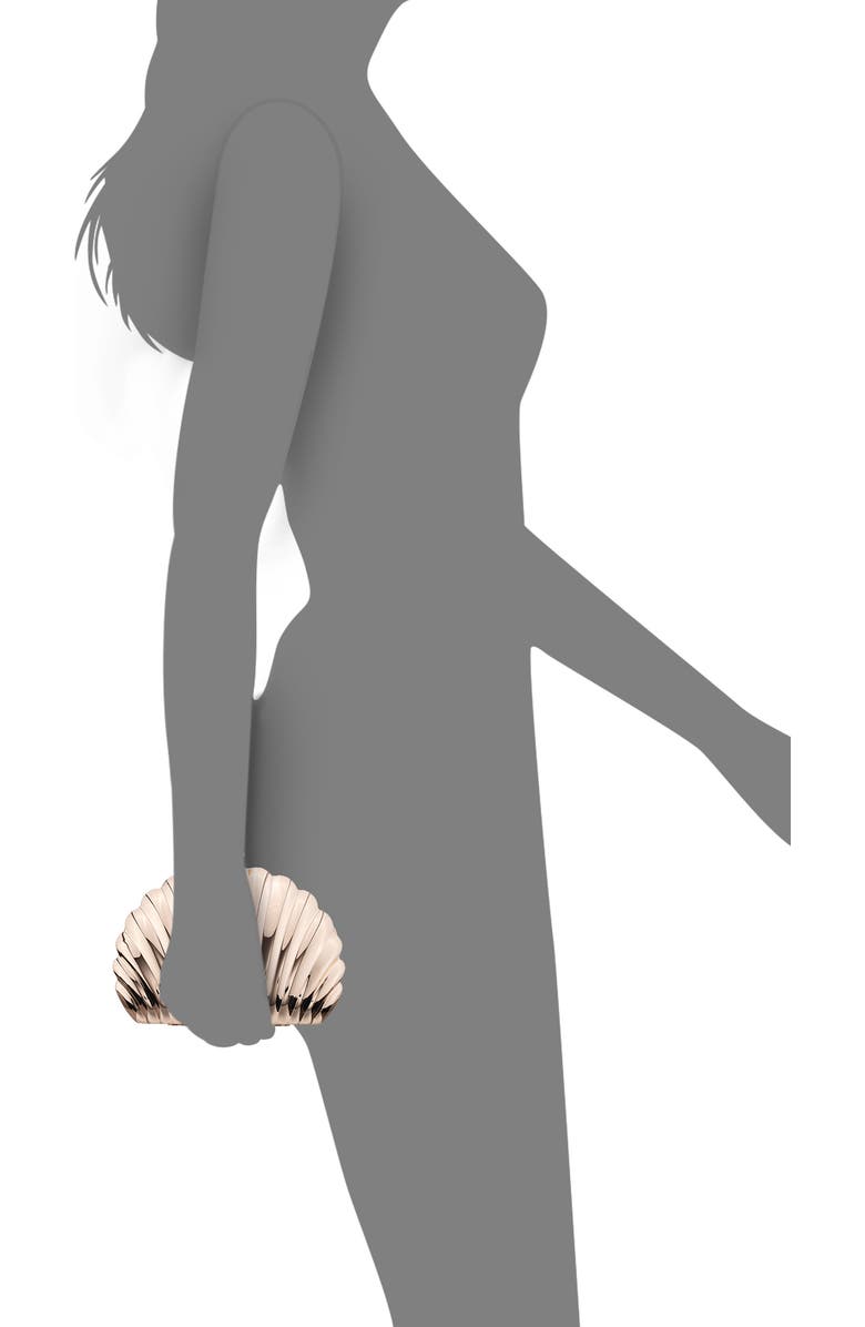 Nina Mariam Shell Clutch, Alternate, color, Gold