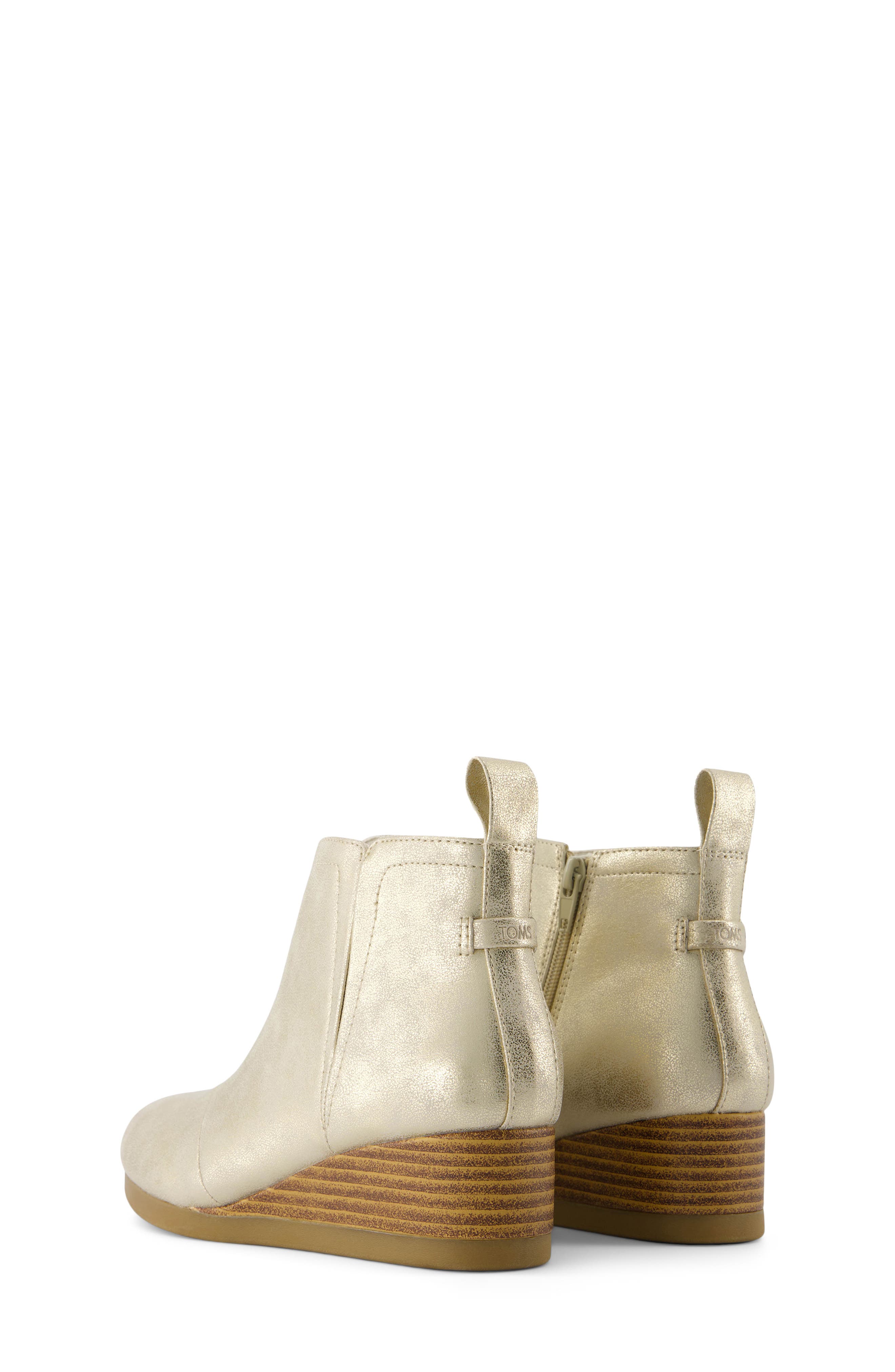 Kids' Clare Zip Wedge Bootie, Alternate, color, GOLD