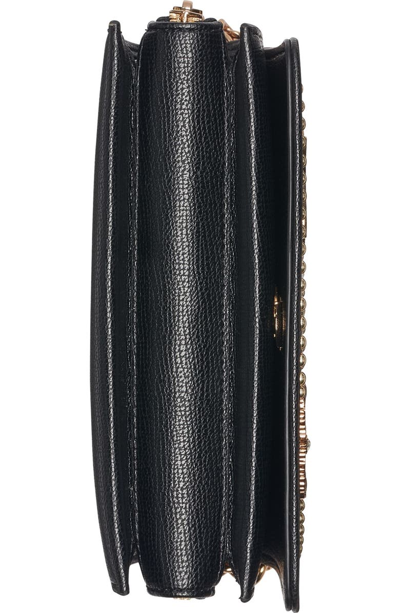 KARL LAGERFELD PARIS Lourdes Crossbody Bag with Pearl Embellishments, Alternate, color, Black/Gold