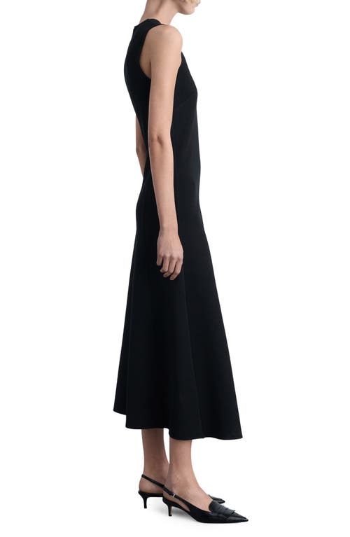 Mango Sleeveless Flare Maxi Dress In Black